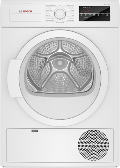 BOSCH 300 SERIES 24 INCH VENTLESS ELECTRIC DRYER - WTG86403UC