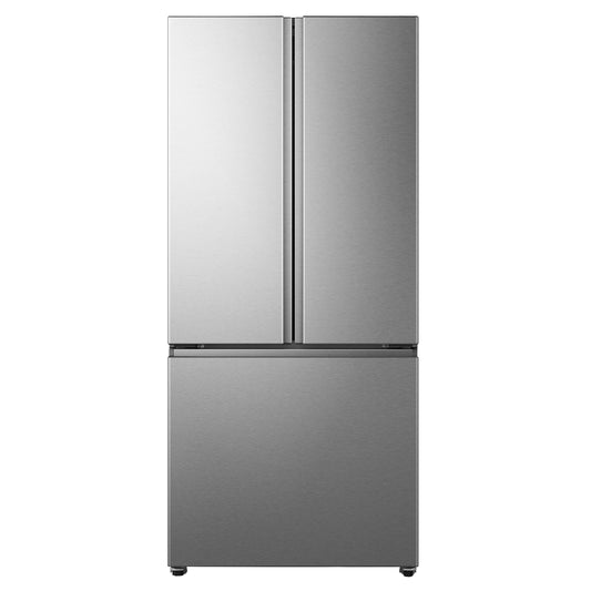 Hisense 30 in. 20.8 cu ft. Stainless Steel French Door Refrigerator with Full Width Adjustable Shelves - RF21A3FSE