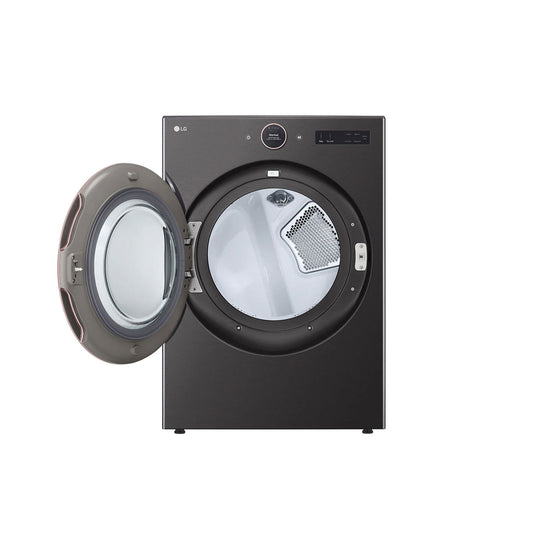 LG 7.4 cu. ft. Vented Stackable SMART Electric Dryer, Black Steel - DLEX6500B