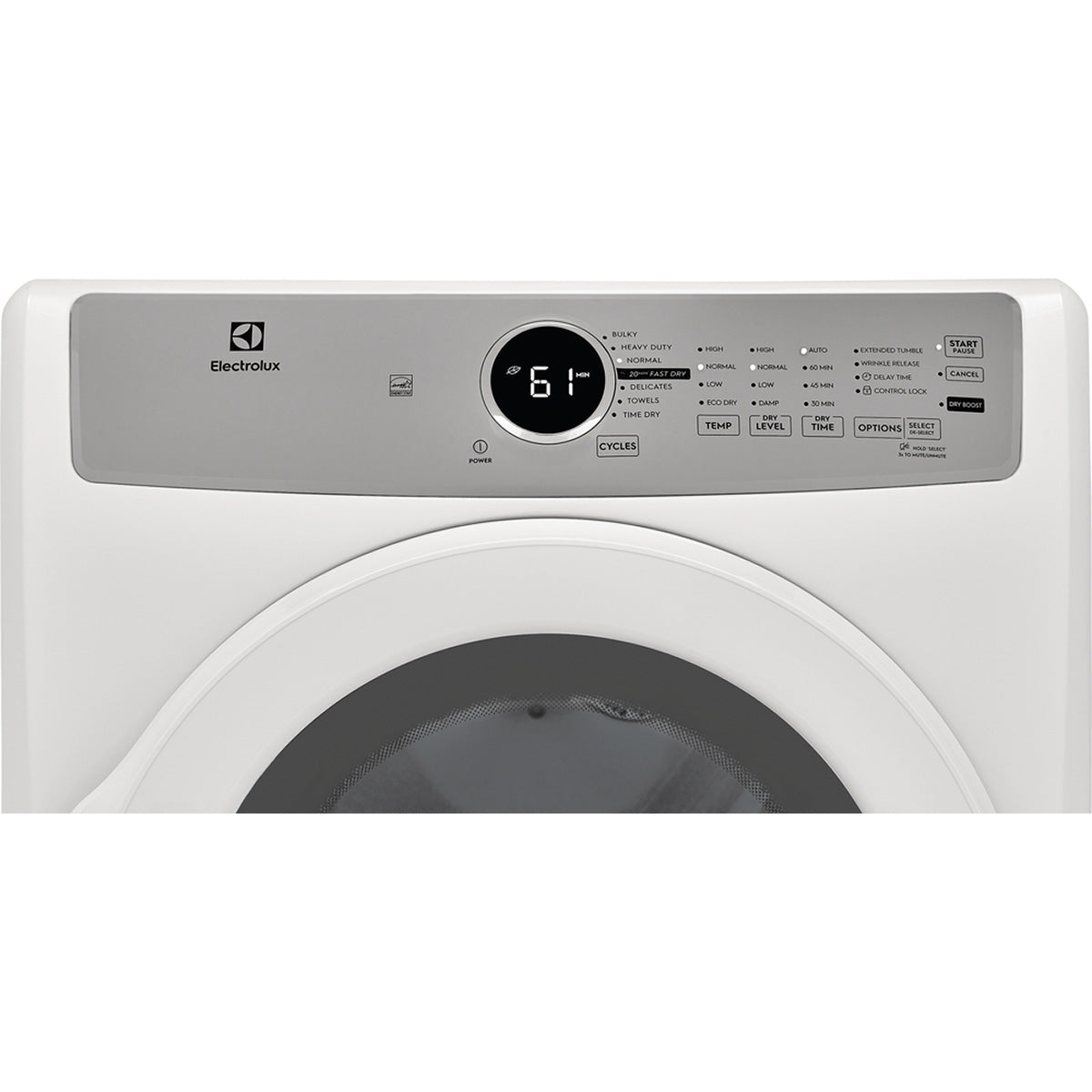 ELECTROLUX 8.0 CU FT. WHITE ELECTRIC FRONT LOAD DRYER - ELFE733CAW