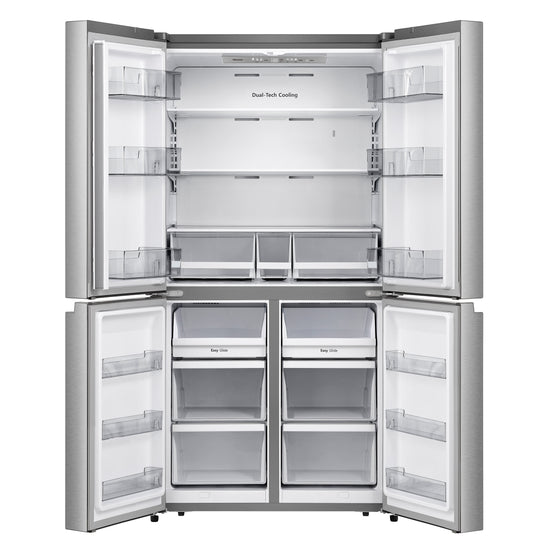 Hisense 36 Inch Counter-Depth 4-Door Refrigerator, Stainless Steel - RQ22A4CSD