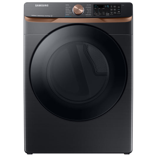 Samsung 7.5 Cu. Ft. Electric Steam Dryer, Black Stainless Steel - DVE50BG8300VAC