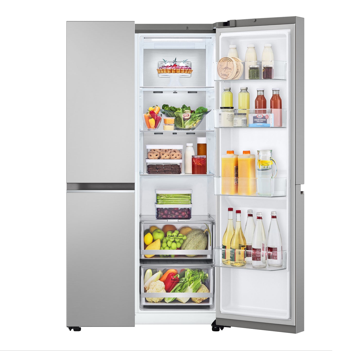 LG 36 in. 23 cu. ft. Counter Depth Side by Side Refrigerator with Door Cooling - LS23C4000V