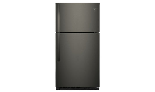Whirlpool 33 Inch Top-Freezer Refrigerator, 21 Cu. Ft., Black Stainless - WRT541SZHV
