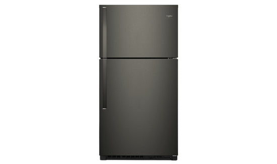 Whirlpool 33 Inch Top-Freezer Refrigerator, 21 Cu. Ft., Black Stainless - WRT541SZHV