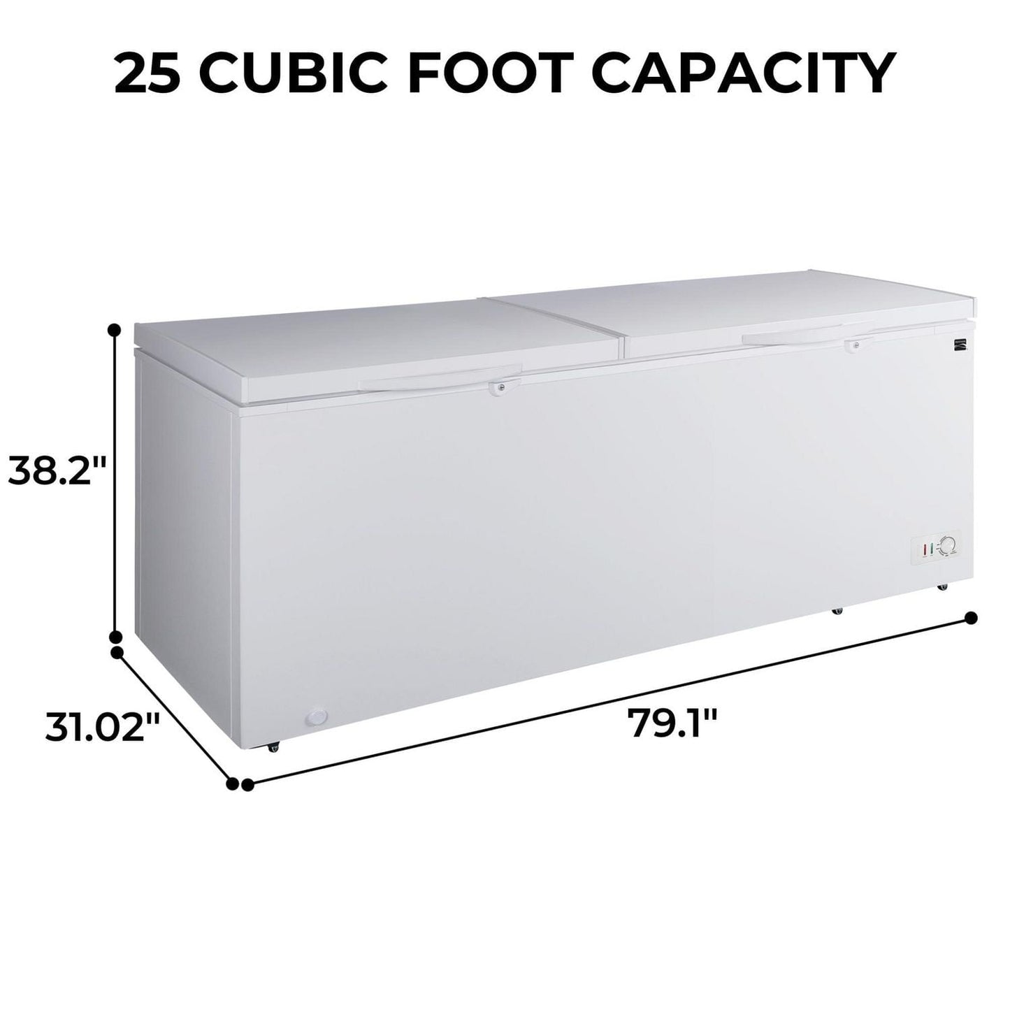 Kenmore 25 Cu. Ft Convertible Chest Freezer/Refrigerator, White - KKCF25E-W