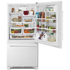 Maytag 30 Inch Bottom Freezer Refrigerator with 18.6 Cu. Ft. Capacity, White - MBB1957FEW