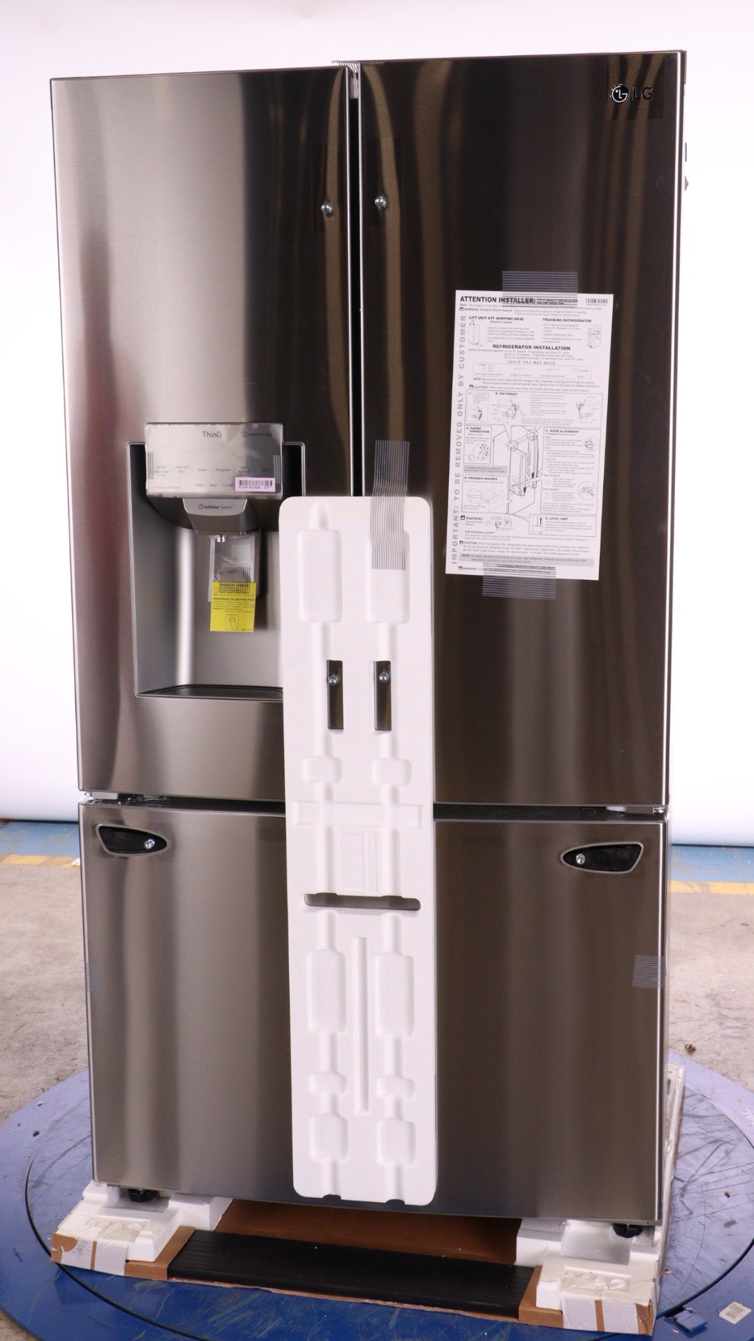 LG 36 IN. 26 CU. FT. STAINLESS-STEEL FRENCH DOOR REFRIGERATOR WITH SMUDGE-RESISTANT FINISH - LFXS26973S