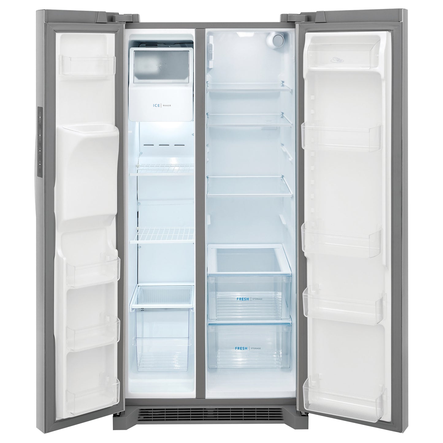 FRIGIDAIRE 33 IN 22.3 CU FT. SIDE-BY-SIDE REFRIGERATOR WITH FRESH STORAGE CRISPERS - FRSS2323AS