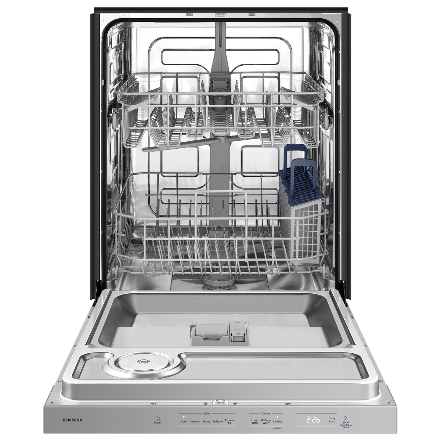 SAMSUNG 24 INCH STAINLESS STEEL DISHWASHER WITH ADJUSTABLE RACKS - DW80DG5200SRAA