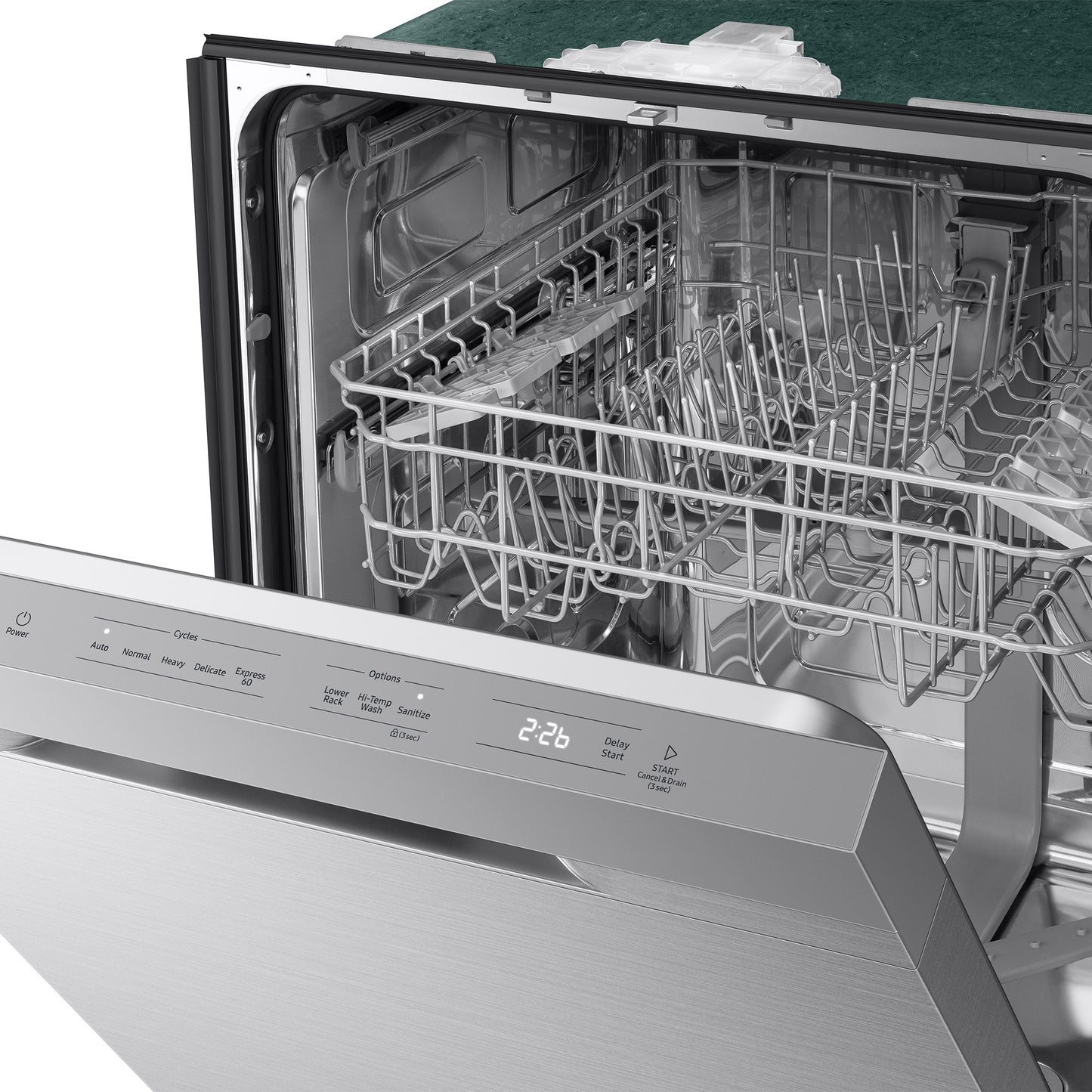 SAMSUNG 24 INCH STAINLESS STEEL DISHWASHER WITH ADJUSTABLE RACKS - DW80DG5200SRAA