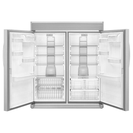 Whirlpool SideKick 17.7-cu ft Upright Freezer, Monochromatic Stainless Steel - WSZ57L18DM