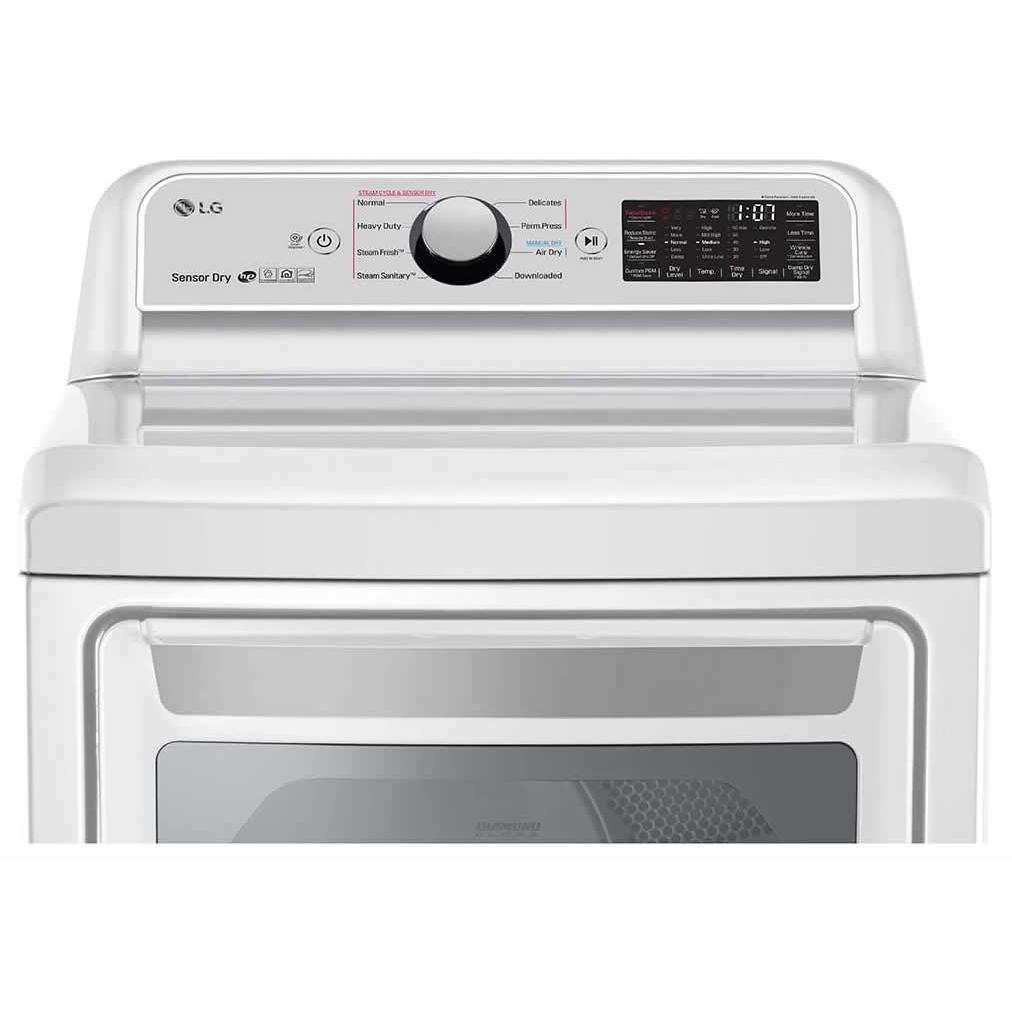 LG 7.3 cu.ft. Electric Dryer with TurboSteam Technology - DLEX7250W