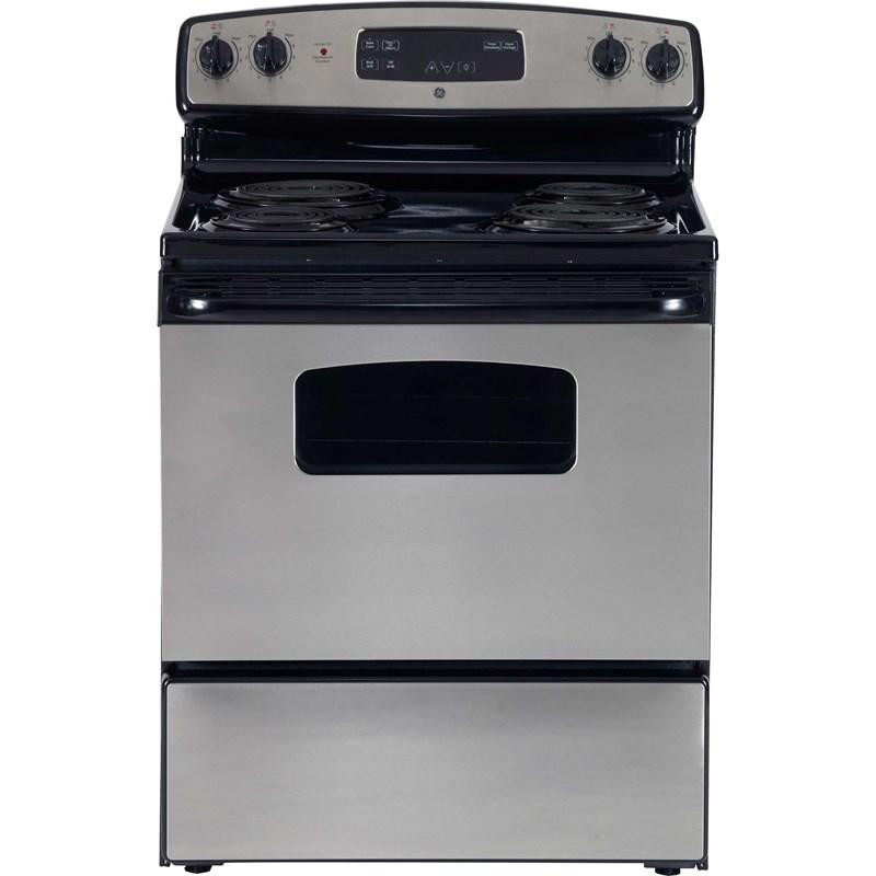 GE 30-Inch Electric Range w/ Digital Temp Display - JCBS250SMSS