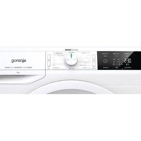 Gorenje 24 Inch Front Load Washer, White - WEI843HP