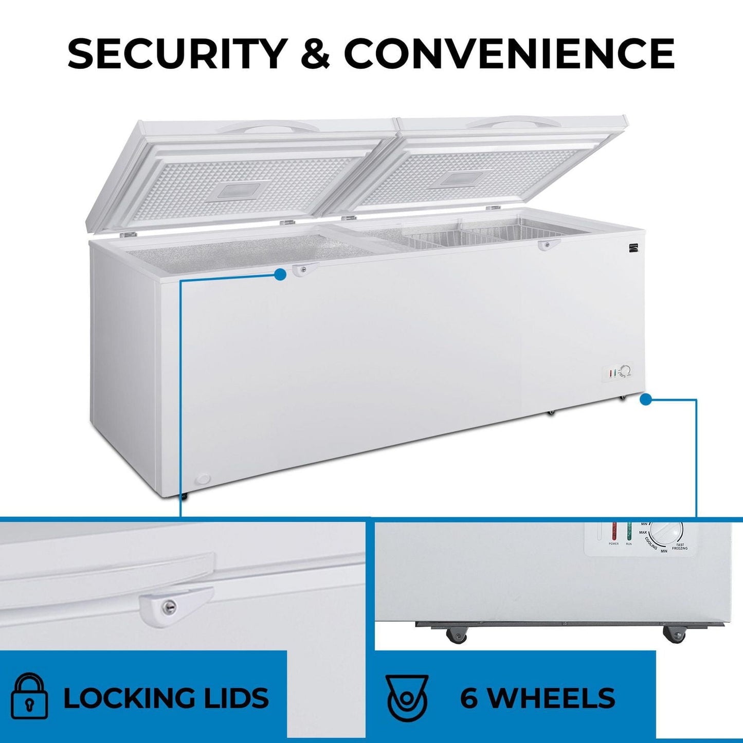 Kenmore 25 Cu. Ft Convertible Chest Freezer/Refrigerator, White - KKCF25E-W