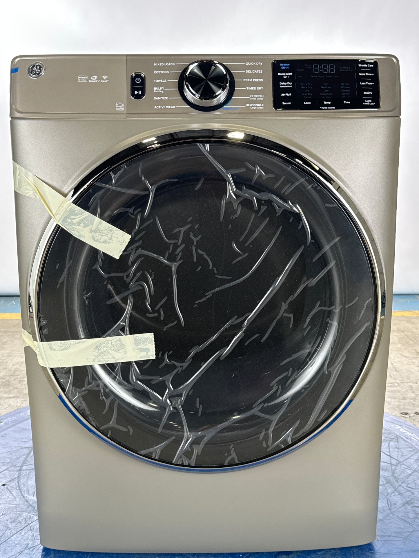 GE 7.8 cu. ft. Capacity, 10.1 kg (IEC) Dryer with Built-In Wifi Satin Nickel - GFD65ESMNSN