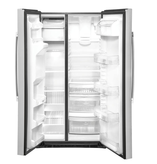 GE 36 Inch Side-by-Side Refrigerator, Stainless Steel - GSS25IYNFS
