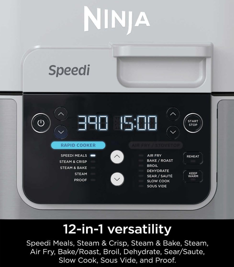 Ninja Speedi Rapid Cooker & Air Fryer 12-in-1 Functions Light Gray - SF303CCO