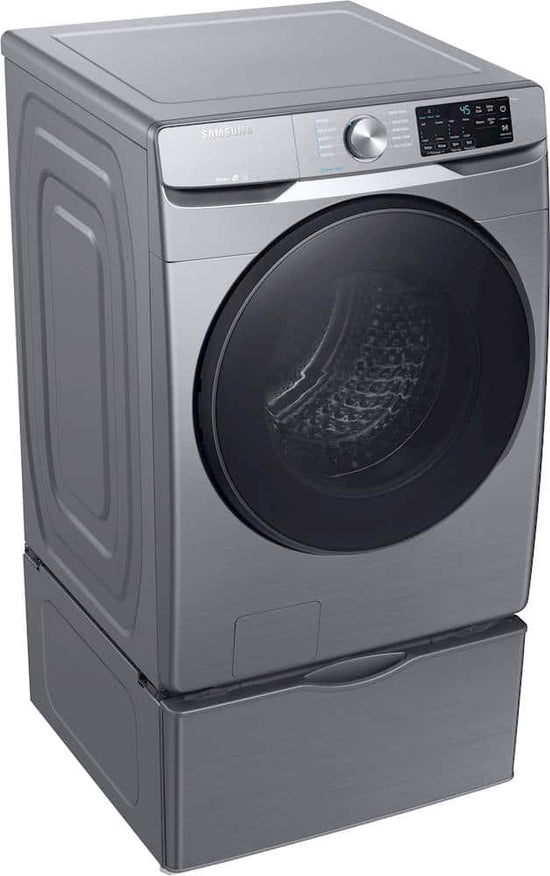 Samsung 27 Inch Front Load Washer with 4.5 cu. ft. Capacity, Steam, Platinum - WF45R6100AP/US
