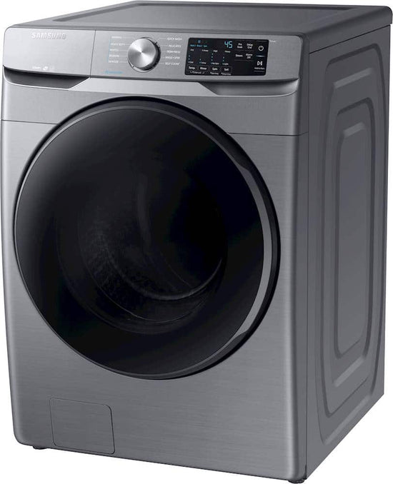 Samsung 27 Inch Front Load Washer with 4.5 cu. ft. Capacity, Steam, Platinum - WF45R6100AP/US