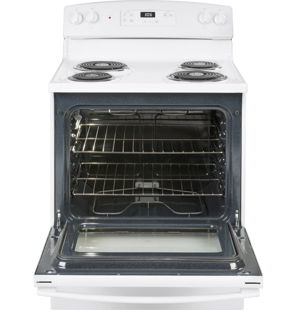 GE Appliances 30" Free-Standing Electric Range - RCBS360DTWW