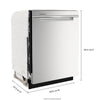 Whirlpool 24 in. Top Control Dishwasher with Third Rack, 47 dBA - WDPA70SAMZ