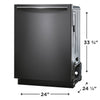 Frigidaire 24 Inch Top Control Built-In Tall Tub Dishwasher, Black Stainless Steel - GDSH4715AD
