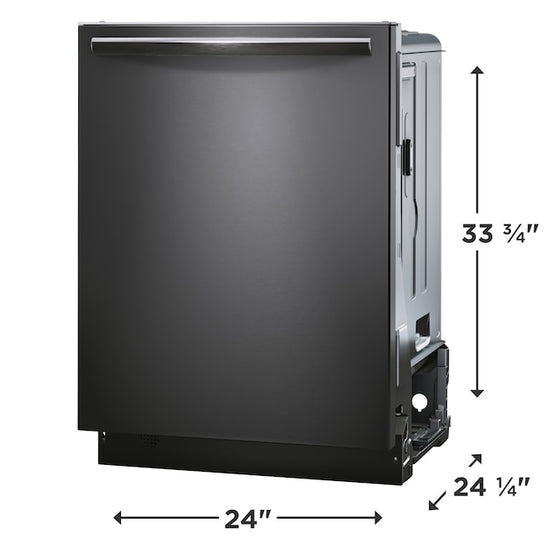 Frigidaire 24 Inch Top Control Built-In Tall Tub Dishwasher, Black Stainless Steel - GDSH4715AD