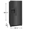 Frigidaire 22.3 Cu. Ft. Side-by-Side Refrigerator, Black Stainless Steel - FRSS2323AD