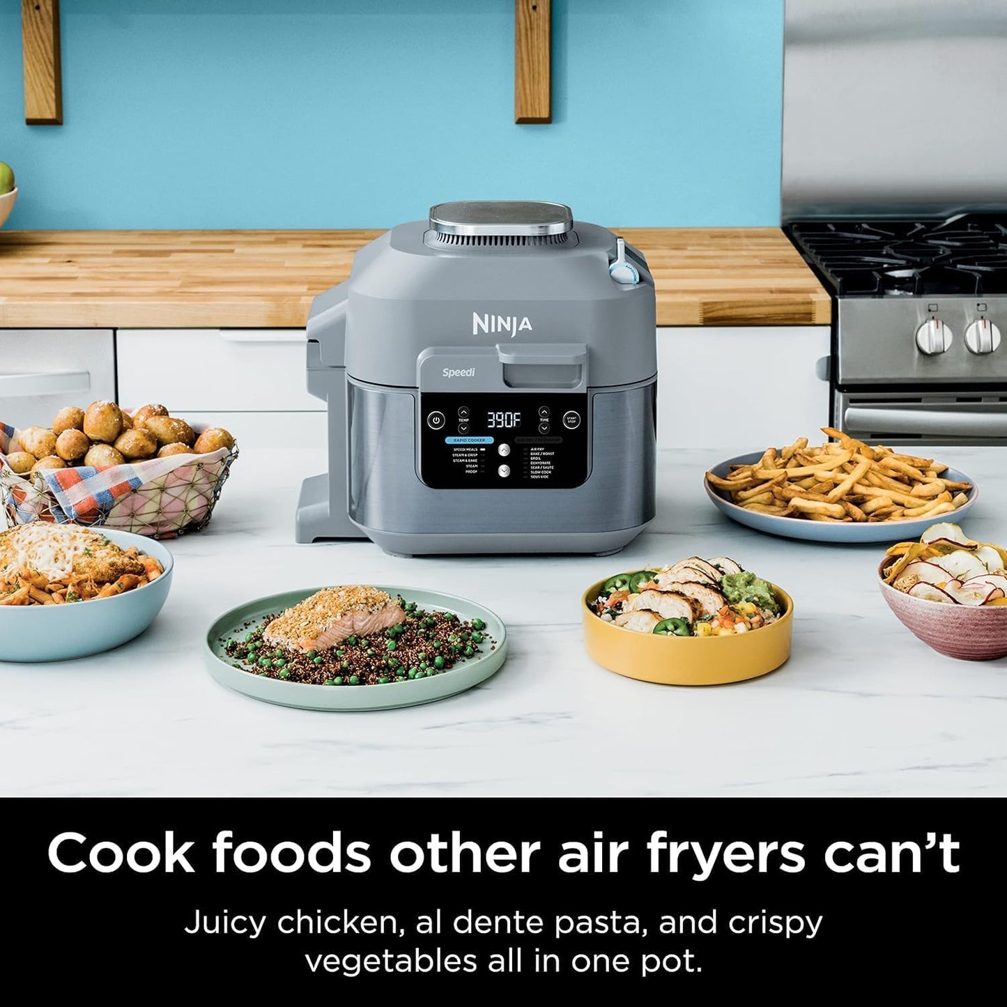 Ninja Speedi Rapid Cooker & Air Fryer 12-in-1 Functions Light Gray - SF303CCO