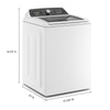 Midea 4.7 cu. ft. Top Load Washing Machine with 8 Wash Cycles - MLTW47A5BWW