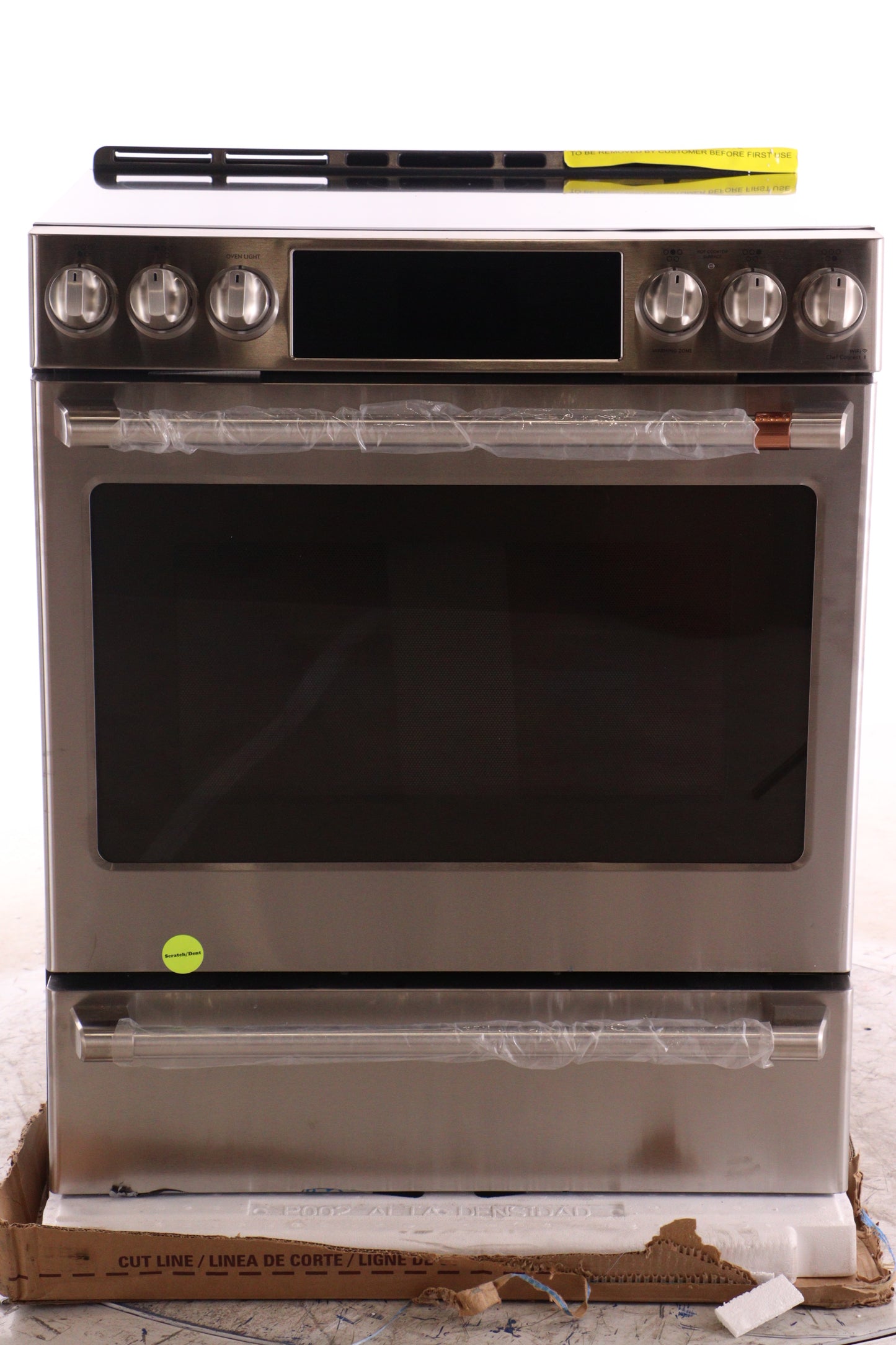 Café™ 30" Slide-In Front Control Radiant and Convection Range Stainless Steel - CCES700P2MS1