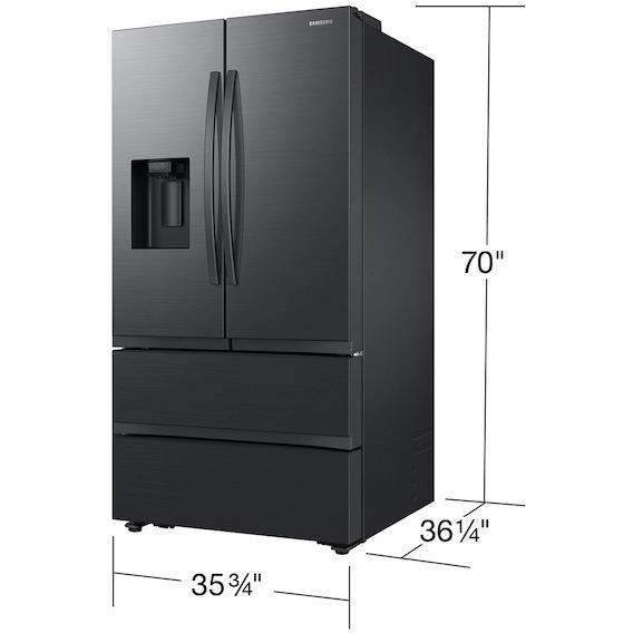 Samsung Mega Capacity 4-Door French Door Refrigerator in Matte Black Steel - RF31CG7400MTAA