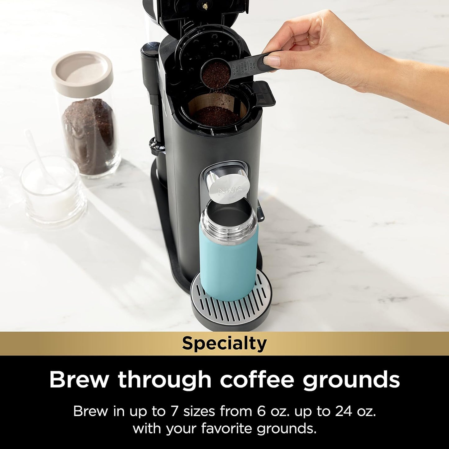 Ninja Pod & Grounds Specialty Single-Serve Coffee Maker - PB051CCO - REFURBISHED (See Features)