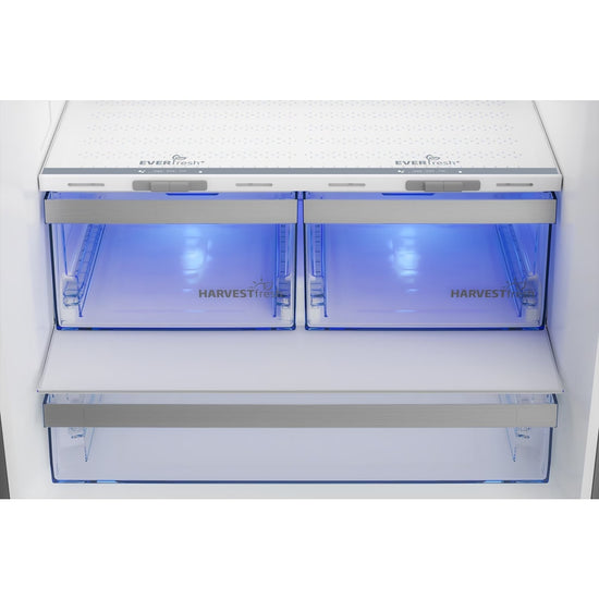 Beko 30 Inch Bottom Freezer Refrigerator with HarvestFresh - BFBD30216SSL