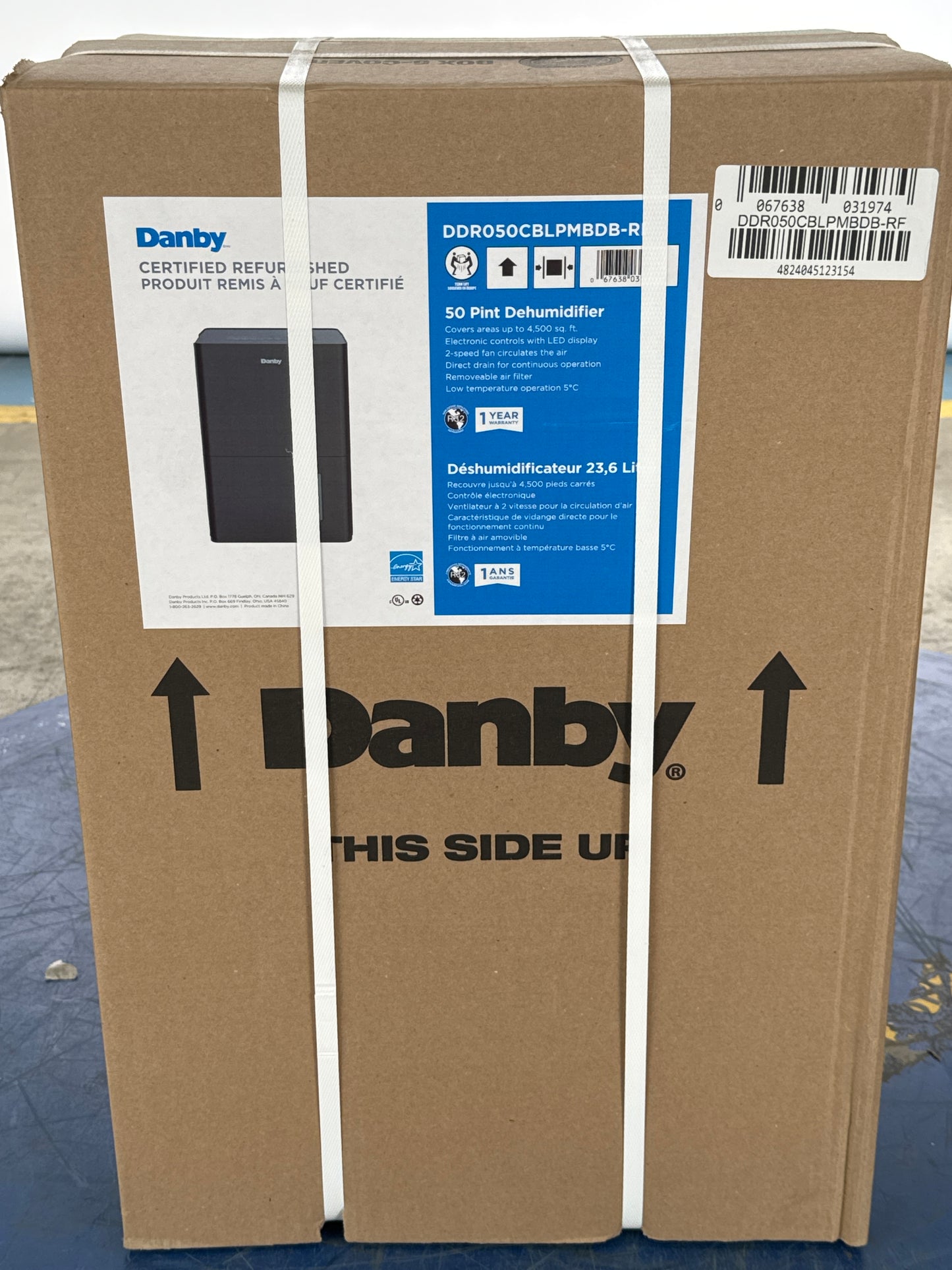 Danby 50 Pint Dehumidifier with Pump & Wifi- Matt Black -Refurbished - DDR050CBLPMBDB-RF