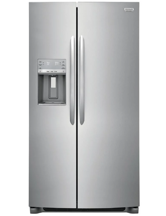 FRIGIDAIRE 36 INCH SIDE BY SIDE REFRIGERATOR, 25.6 CU. FT., ENERGY STAR, STAINLESS STEEL - GRSS2652AF