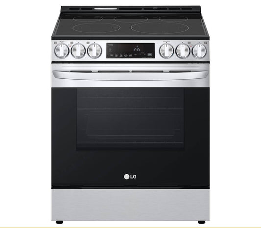 LG 30 Inch Smart Electric Range with Air Fry, 6.3 cu. ft., Stainless Steel - LSEL6333F