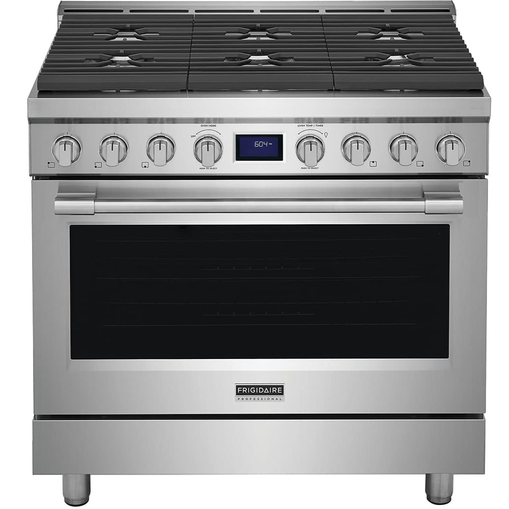 FRIGIDAIRE PROFESSIONAL 36 IN. 4.4 CU FT. STAINLESS STEEL GAS FREESTANDING RANGE WITH TRUE CONVECTION - PCFG3670AF