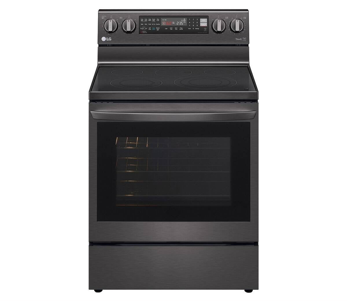 LG 30 INCH ELECTRIC CONVECTION SMART RANGE WITH INSTAVIEW AND AIRFRY - LREL6325D