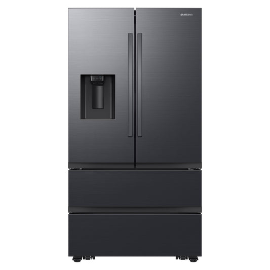 SAMSUNG MEGA CAPACITY 4-DOOR FRENCH DOOR REFRIGERATOR IN MATTE BLACK STEEL - RF31CG7400MTAA