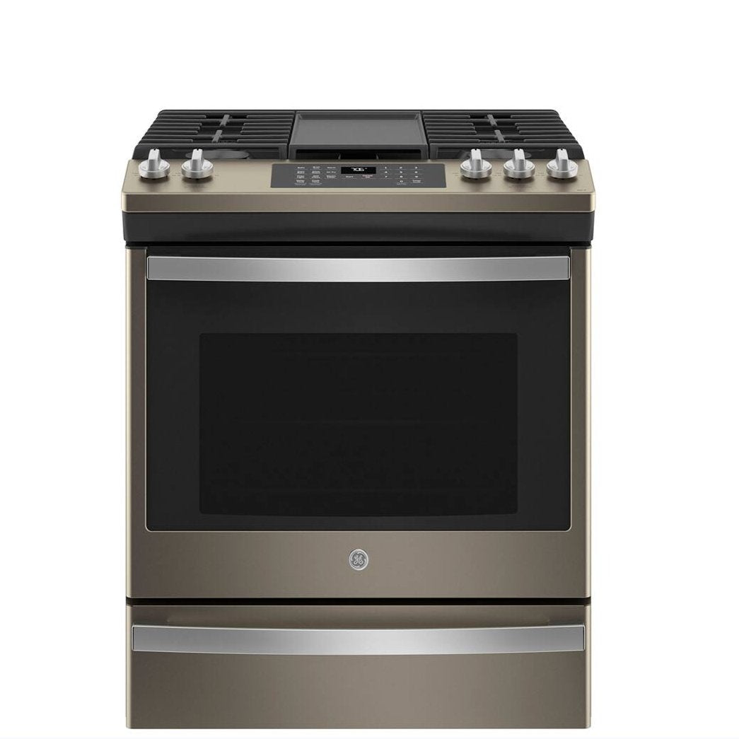 GE 30" Slide-In Convection Gas Range with No Preheat Air Fry in Stainless Steel - JCGS760SPSS