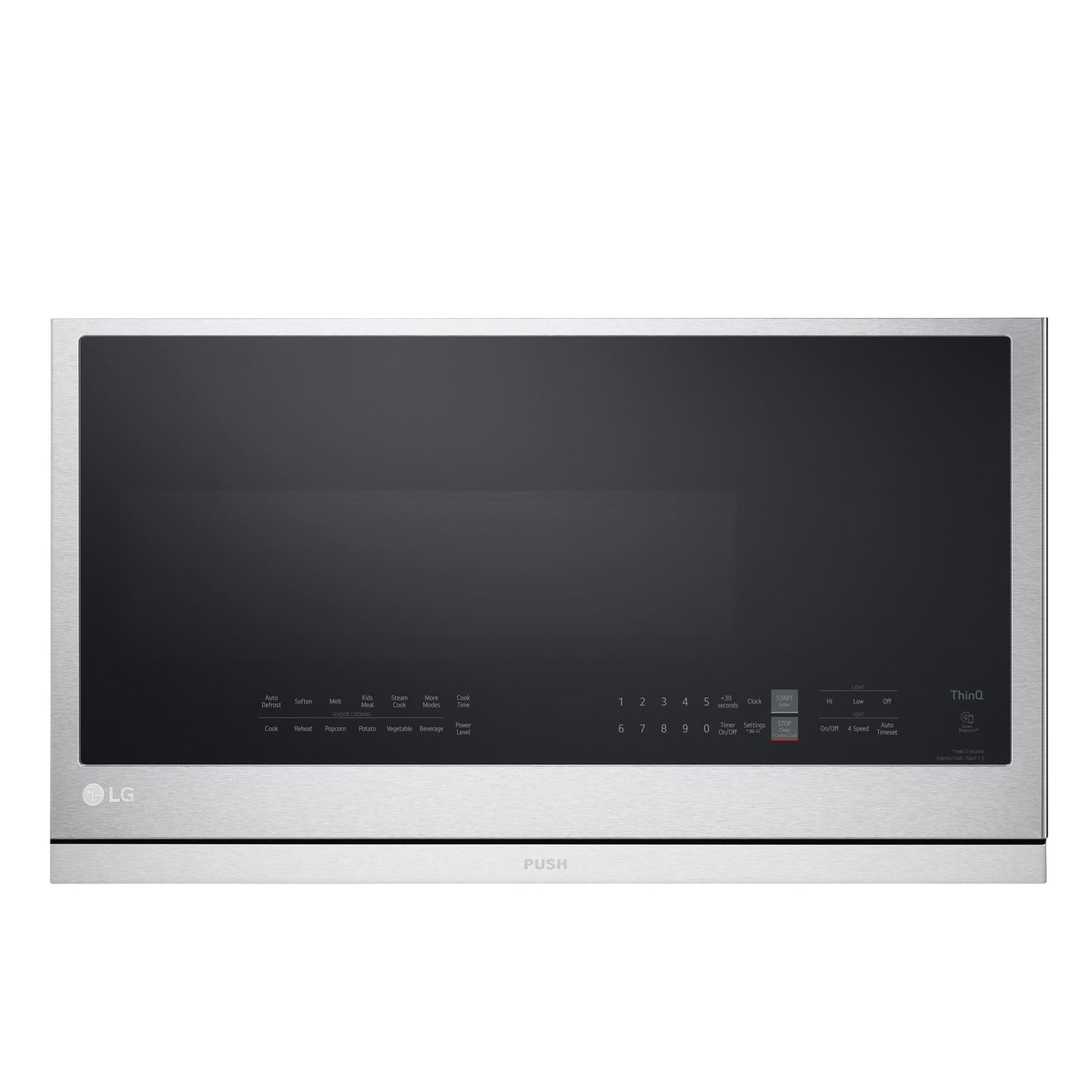 LG 2.1 CU. FT. SMUDGE RESISTANT STAINLESS STEEL OVER-THE-RANGE MICROWAVE WITH EXTENDAVENT - MVEL2137