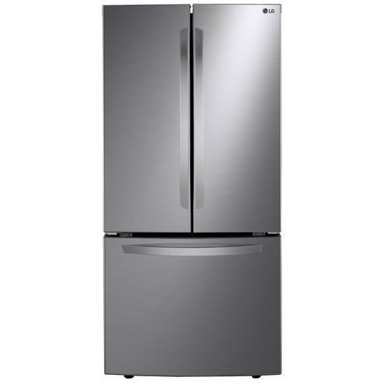 LG 33 Inch French Door Refrigerator with 25.1 cu. ft. Capacity, Platinum Silver Steel - LRFNS2503V