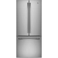 GE 30 Inch French Door Refrigerator with 20.8 cu. ft. Capacity, Stainless Steel - GNE21DYRKFS