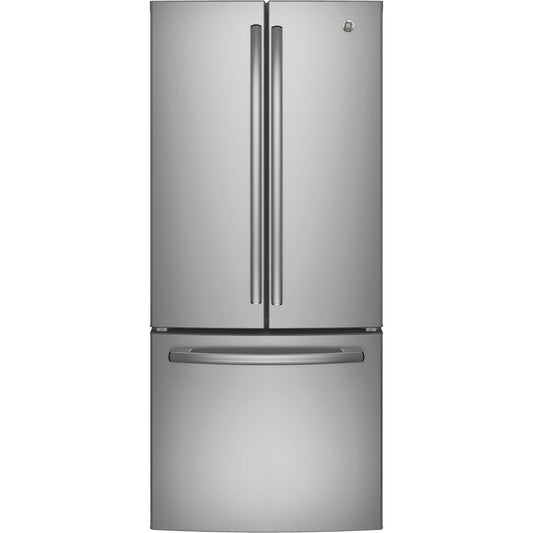 GE 30 Inch French Door Refrigerator with 20.8 cu. ft. Capacity, Stainless Steel - GNE21DYRKFS
