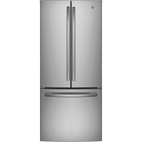 GE 30 Inch French Door Refrigerator with 20.8 cu. ft. Capacity, Stainless Steel - GNE21DYRKFS