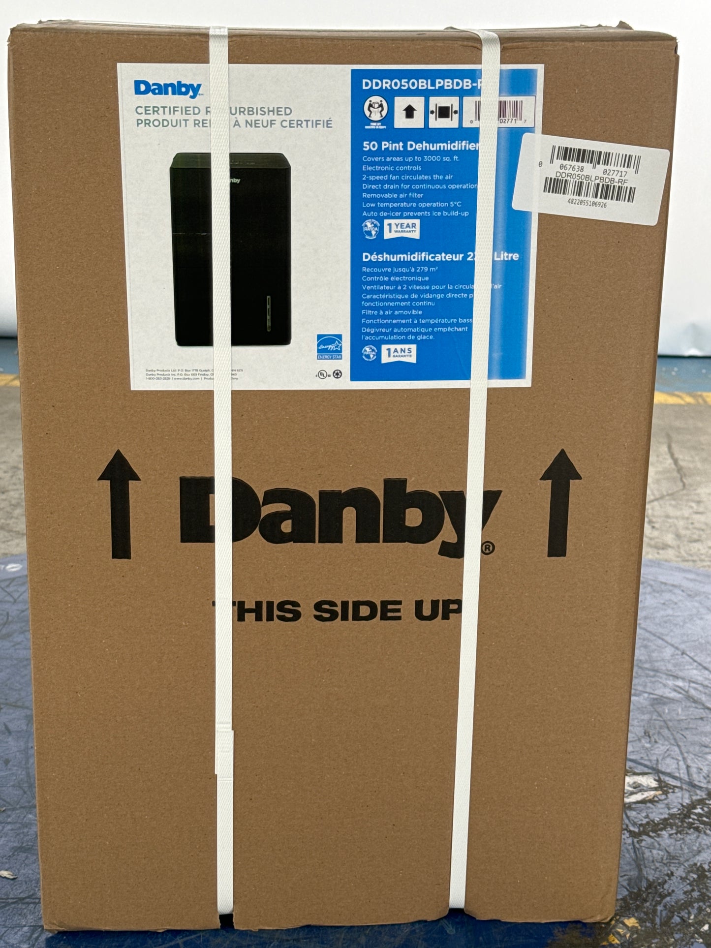 Danby 50 Pint DoE Dehumidifier with Pump - DDR050BLPBDB - REFURBISHED (See Features)