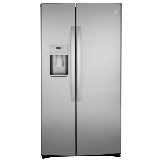GE 25.1 cu. ft. Side-by-Side Refrigerator, Fingerprint Resistant Stainless Steel - GSS25IYNFS